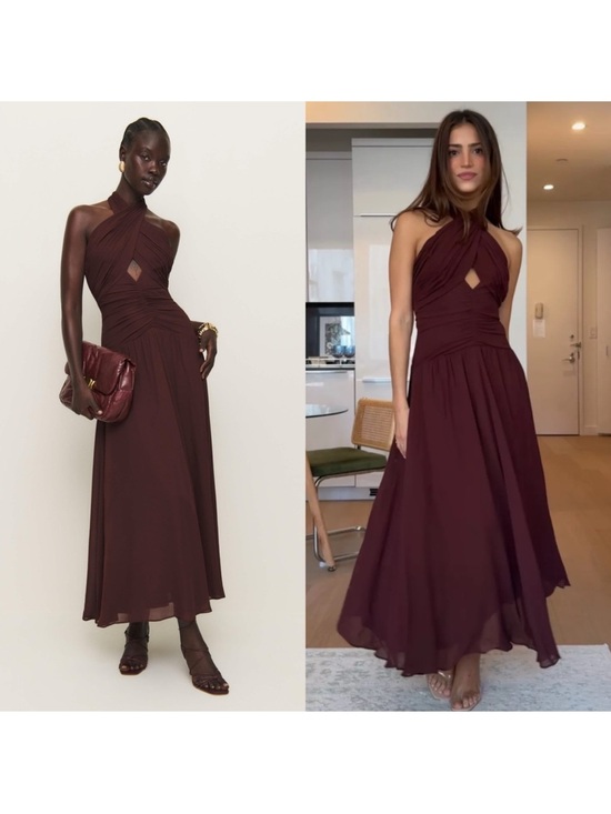Reformation Dresses & Skirts - REFORMATION Cari Maxi Dress In Mahogany Wrap Halter Women’s 8